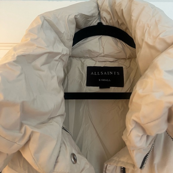 ALL SAINTS WHITE PUFFER JACKET - Picture 6 of 6
